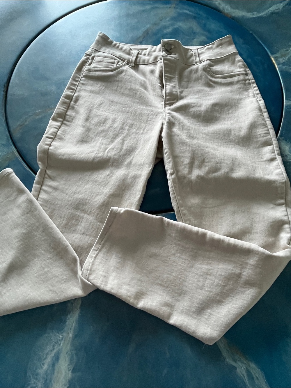 d. jeans light khaki Ankle Crop Jeans